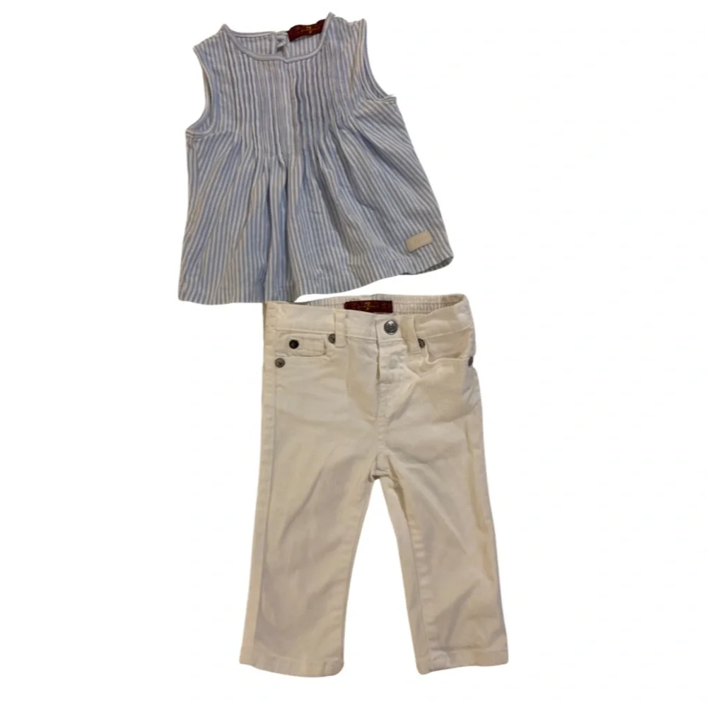 Baby girl 7FAM outfit 6-9 months - Picture 1 of 4